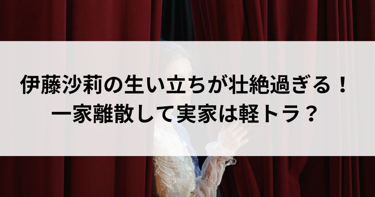 伊藤沙莉の生い立ちが壮絶過ぎる！一家離散して実家は軽トラの画像